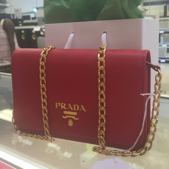 prada bag with purse attached